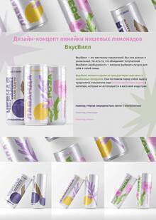 Дизайн-концепт линейки нишевых лимонадов ВкусВилл