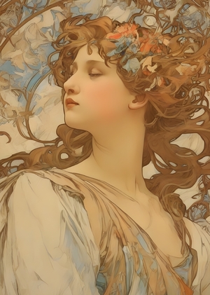 Обучение генеративной нейросети под художественный стиль ALPHONSE MUCHA