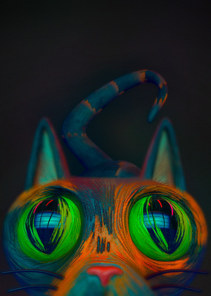 The Cat. Digital character