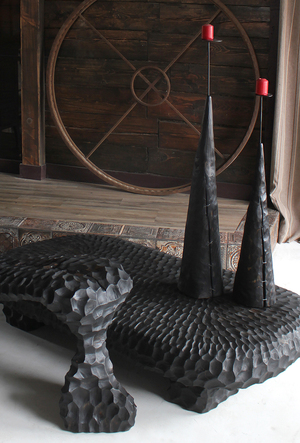 BRONENOSETS collection of sculptural furniture objects