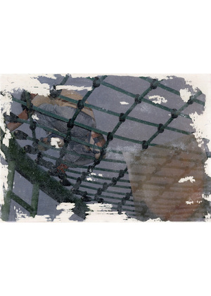 破网中的童年头颅  
Childhood Cranium Caught in a Broken Grid