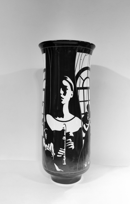 Интерьерная ваза "Орфей, Эвридика и Евтерпа"