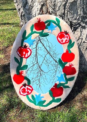 "The color of pomegranates"