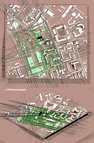 Градостроительный анализ трёх соцветий кварталов