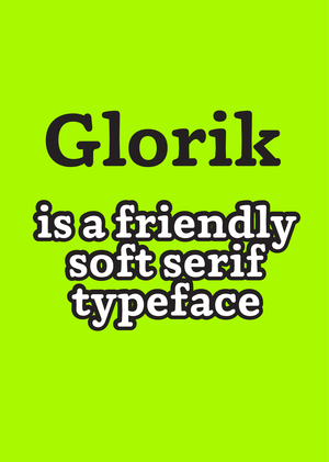 Glorik—текстовый брусковый шрифт