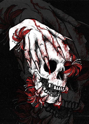 Иллюстрации для дарк-фолк певицы Green Apelsin