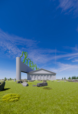 Парковое пространство при выставке The noise of Willem de Kooning