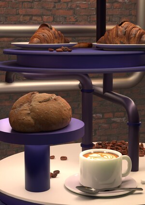 Витрина для кофейни "Хлебзавод"