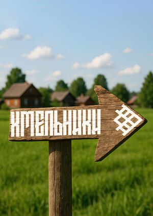 айдентика для деревни "Хмельники"