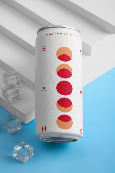 Дизайн упаковки для бренда тонизирующих напитков ‭«БАЛАНС»