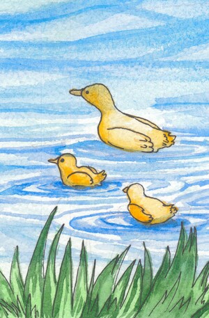 Русалка на пляже