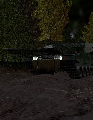Leopard 2 в лесостепной местности. Leopard 2 в лесостепной местности.
