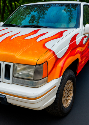 Classic flames custom paintjob