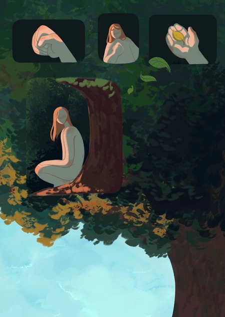 Работа над комиксом для сборника «Смотри, это любовь»