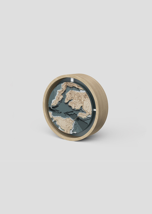 WOODENMAP clock