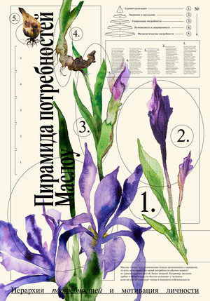 Плакат: "Пирамида потребностей Маслоу"