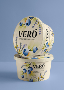 Vero. Дизайн упаковки йогурта