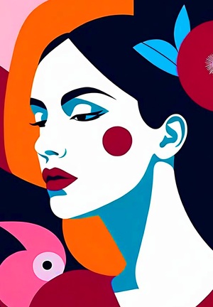 Women portraits illustrated series 