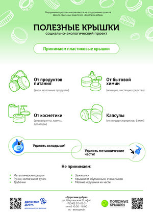 Приложение для социально-экологического проекта «Полезные крышки»