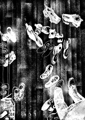 На нижней полке