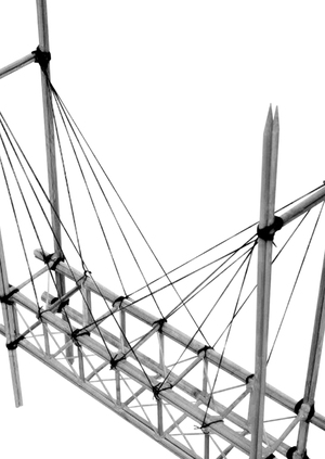 Макет вантового моста