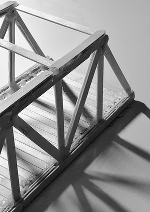 Макет фермы с раскосной решеткой