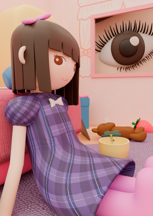 Внутри кукольного домика