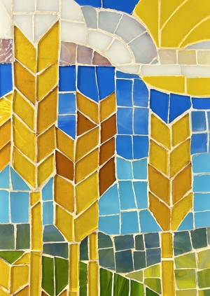 Мозаика «Колосья» и «Берёзы»