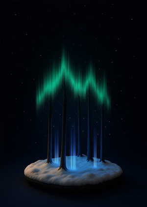 Световая инсталляция "Север над головой"