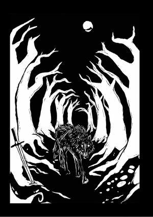 На границе подлунного мира || Серия линогравюр