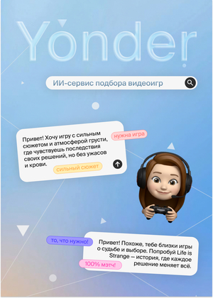 ИИ-сервис подбора видеоигр "Yonder"