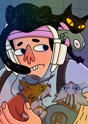 Кормёжка кошки