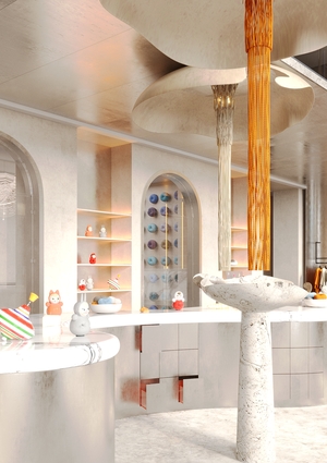 Стол индивидуального изготовления для шоурума локальных брендов