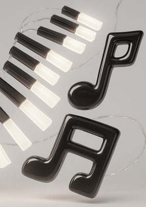 Серия ёлочных украшений «Абстрактные ноты»