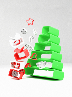 Новогодний декор для студии Eburet