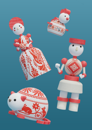 Семейная игрушка теремок