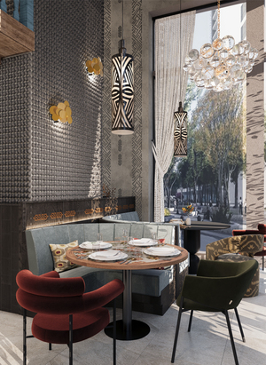 Дизайн-проект интерьера ресторана северной кухни 