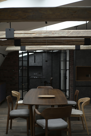 Мансарда с камином Реализация