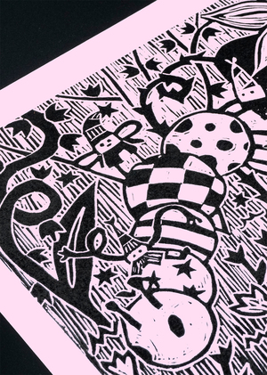 «Волшебный мир гномов». Серия линогравюр.