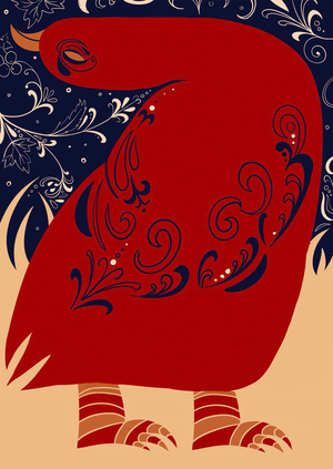 павлин и курицы