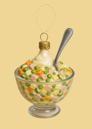 Елочные игрушки "Салаты на НГ"