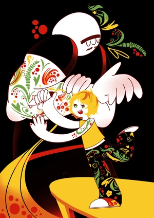 граффити и хохлома