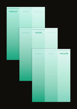 sustainability methods: reduce, reuse, recycle