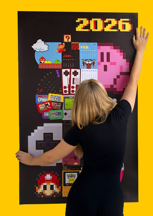 Календарь пиксельной эволюции игр Nintendo