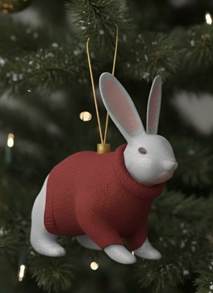 Елочная игрушка «Зайчик»