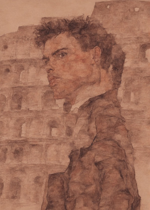 Шиле в отпуске (обучение стилю генеративной нейросети)