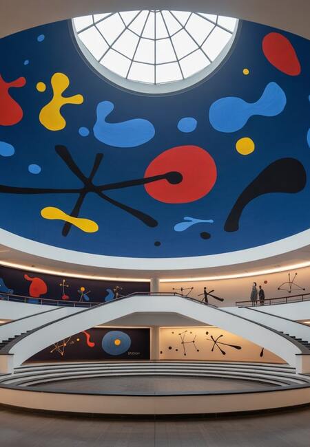 ИИ айдентика для цирка Хуана Миро "Созвездия"