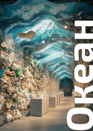 Океан. Сгенерированная айдентика для тематического кафе.. 