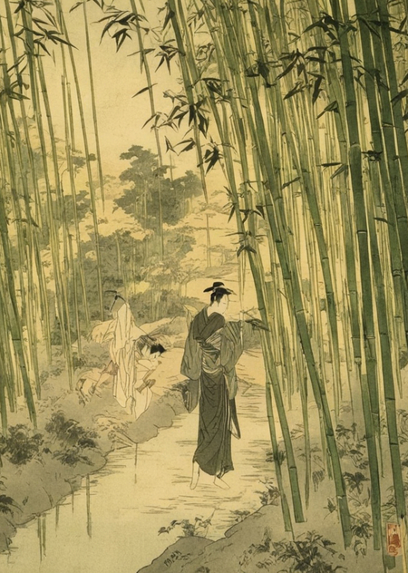 Укиё-э — японское искусство, через нейросети