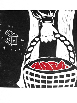 Иллюстации к сказке "Красная шапочка"